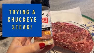 Trying a CHUCK EYE steak  CARNIVORE MEAL [upl. by Yentruok]