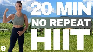 No Repeats HIIT Workout With No equiptment [upl. by Amer]