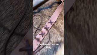 Leather Gun Sling I made for my Muzzleloader Was going for a Frontier Hunter look diy diycrafts [upl. by Elyn]