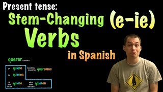 01065 Spanish Lesson  Present Tense  EIE Stemchanging verbs [upl. by Anelak]