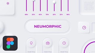 How to Make Neumorphic UI Buttons in Figma [upl. by Enilemme]