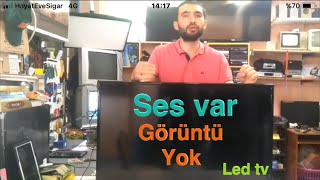 televizyonda ses var görüntü yok LED TV [upl. by Eatnoed]