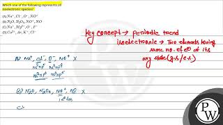 Which one of the following represents all isoelectronic species [upl. by Henrion503]