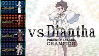 The Elite four and the Champion Diantha battle in Pokemon X [upl. by Nimaj]