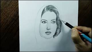 Realistic Pencil Sketch of a Woman  Stunning Portrait Drawing  Timeless Art [upl. by Adehsar21]