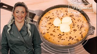 Riesen Cookie in der Pfanne backen I Chocolate chip Keks I Einfaches Rezept kuchenfee [upl. by Isma]