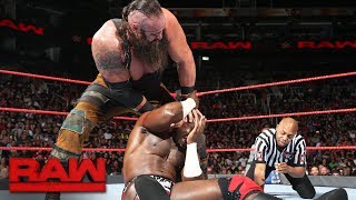 Apollo Crews vs Braun Strowman Raw July 3 2017 [upl. by Kelam]