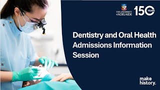 Dentistry and Oral Health Admissions Information Session recorded 7 May 2024 [upl. by Yntrok]