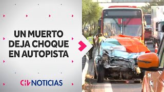 FATAL ACCIDENTE Choque entre micro y auto dejó un fallecido en Autopista Vespucio Norte [upl. by Dalston48]