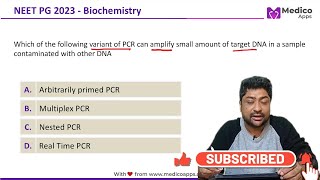 NEET PG 2023 Recall Question  Biochemistry Variations of PCR [upl. by Lezned144]