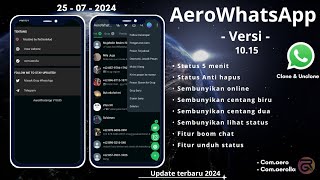 WHATSAPP AERO UPDATE TERBARU 2024  Aero WhatsApp terbaru 2024  WHATSAPP MOD TERBARU 2024 [upl. by Sosthena]