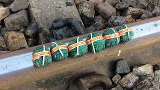 6 Explosive Firecrackers vs Train [upl. by Lecram487]