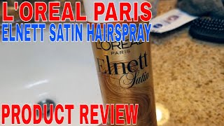 ✅ How To Use LOreal Paris Elnett Satin Hairspray Review [upl. by Liuka]