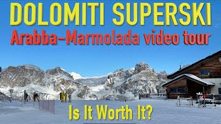 Dolomiti SuperSki  Arabba Marmolada Ski Resort Video Tour  Is It Worth It 4K Insta360 X3 [upl. by Marin]