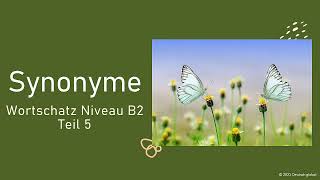 Synonyme Wortschatz Niveau B2 Teil 5 [upl. by Dnar598]