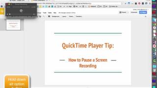 How to Pause a Recording Using QuickTime Player [upl. by Firehs757]