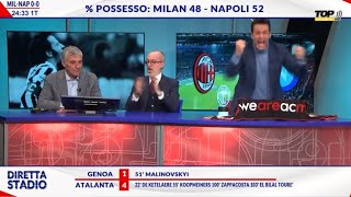 DELIRIO IN STUDIO😱MILAN BATTE NAPOLI 10 LIVE REACTION E ANDIAMOOOOOOOO [upl. by Sheri52]