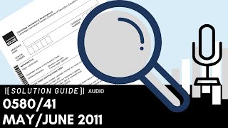 058041 MayJune 2011 Marking Scheme MS Audio Voiceover [upl. by Aiciled]