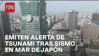 Sismo en mar de Japón Emiten alerta de tsunami tras movimiento telúrico de 75 de magnitud [upl. by Svetlana]