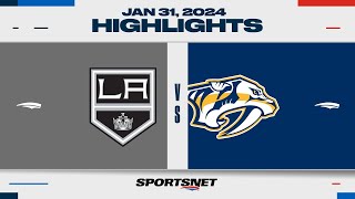 NHL Highlights  Kings vs Predators  January 31 2024 [upl. by Decrem256]