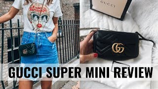 GUCCI MARMONT SUPER MINI REVIEW  WHAT FITS amp 6 WAYS TO WEAR IT  CIARA O DOHERTY [upl. by Lotus]