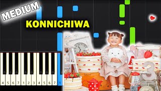 Lagu TIKTOK Konnichiwa Sayonara by NonochanNonoka Murakata Piano Tutorial  MEDIUM [upl. by Bowra375]