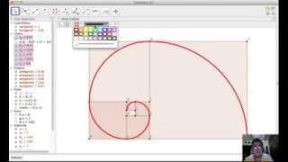 Espiral Aurea con Geogebra Ing Rodolfo Garcia Miranda [upl. by Kitty]