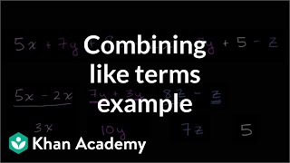 How to simplify a big expression by combining like terms  Algebra I  Khan Academy [upl. by Past]