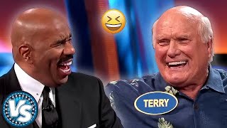 Terry Bradshaws Funniest Moments on Celebrity Family Feud With Steve Harvey [upl. by Aisital]