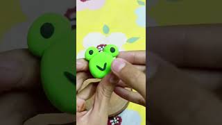 Clay frogyoutubeshorts diy clayartforkidseasy art craft reels [upl. by Bevin141]