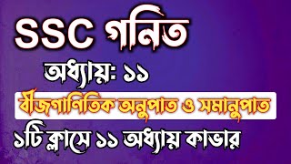 SSC গনিত  অধ্যায়১১  বীজগাণিতিক অনুপাত ও সমানুপাত  SSC math Chapter 11  Rifat Academy [upl. by Icyac]