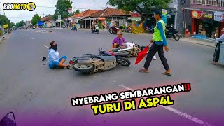 NYEBRANG SEMBARANGAN‼️ Turu Di ASP4L  Pelaku T4brk Lari Kabur  Cr4sh di Jalan Sampe P4tah Kaki [upl. by Jard]