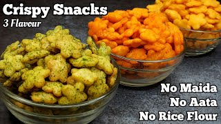 1 Month Storable Crispy Snacks Recipe 3 Ways  No Maida No Aata No Rice Flour  Tea Time Snacks [upl. by Ginni]