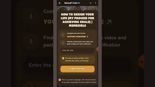 How to Design Your Life My Process For Achieving Goals  MemeGirls  MemeFi Code [upl. by Notlil]
