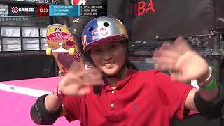 Sakura Yosozumi Gold Medal Runs Womens Skateboard Park X Games 2022 [upl. by Hasin]