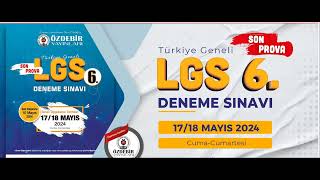 1718 MAYIS 2024 ÖZDEBİR LGS 6 SON PROVA DENEME YORUMLARI  ÖZDEBİR LGS CEVAP ANAHTARI NE ZAMAN [upl. by Ingles]