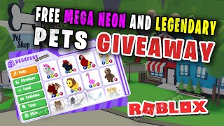 🔴 ADOPT ME FREE MEGA NEON amp LEGENDARY PETS LIVE IN ROBLOX [upl. by Lienaj]