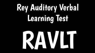 Rey Auditory Verbal Learning Test  RAVLT  Memory amp Retention Test [upl. by Yhtac]