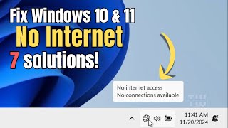 Fix No Internet Secured issue on Windows 10 amp 11 [upl. by Bone]