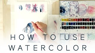 HOW TO USE WATERCOLOR  Introduction Tutorial [upl. by Hindu]