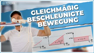 Gleichmäßig beschleunigte Bewegung  2 Übungsaufgaben [upl. by Arney]