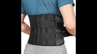 Freetoo Highly supportive Back Brace for Lower Back Pain Relief from Sciatica Herniated Disc [upl. by Angy]