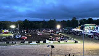 Renfrew fair demolition derby heat 2of 4 cylinder class 2024 [upl. by Enwad543]