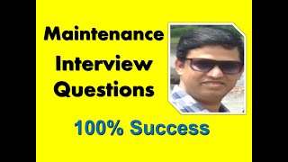 Interview Questions for Maintenance Engineers [upl. by Nosidda490]