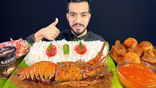 GIANT KING LOBSTER 🦞 ASMR MUKBANG LOBSTER SEAFOOD EATING SHOW  SPICY MUTTON EGG CURRY ASMR EATING [upl. by Nanci295]