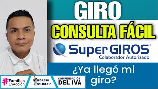 Consultar Giro En Super Giros Devolución Iva  Ingreso  FA [upl. by Nivrad]