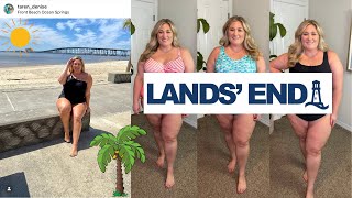 UNDERWIRE  TUMMY CONTROL SWIMSUITS  Lands End haul [upl. by Odraner]