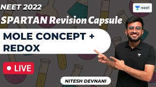 Mole Concept  Redox  Spartan Revision Capsule  NEET 2022  Nitesh Devnani [upl. by Yatnuahc]