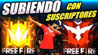 FREE FIRE LIVE JUGANDO CON SUBS FREE FIRE EN VIVO SUBIENDO A MAESTRO EN UNA NOCHE [upl. by Georgeta]