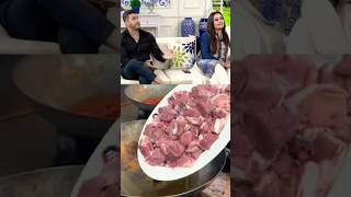 😮Sadia Imam ne husband k liye Kon Si dish banai How to make mutton Karahi shorts youtubeshorts [upl. by Bick]